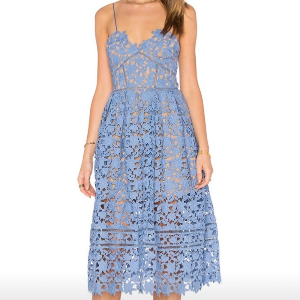 self portrait blue azalea dress size 10